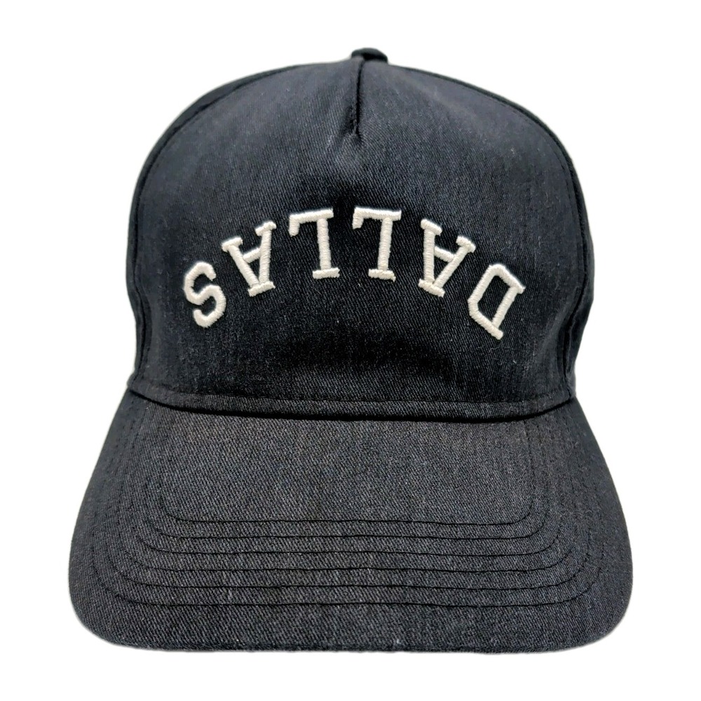 TRUE BRVND Black DALLAS UPSIDE-DOWN HAT Football Fan Brand Baseball Gym Snapback